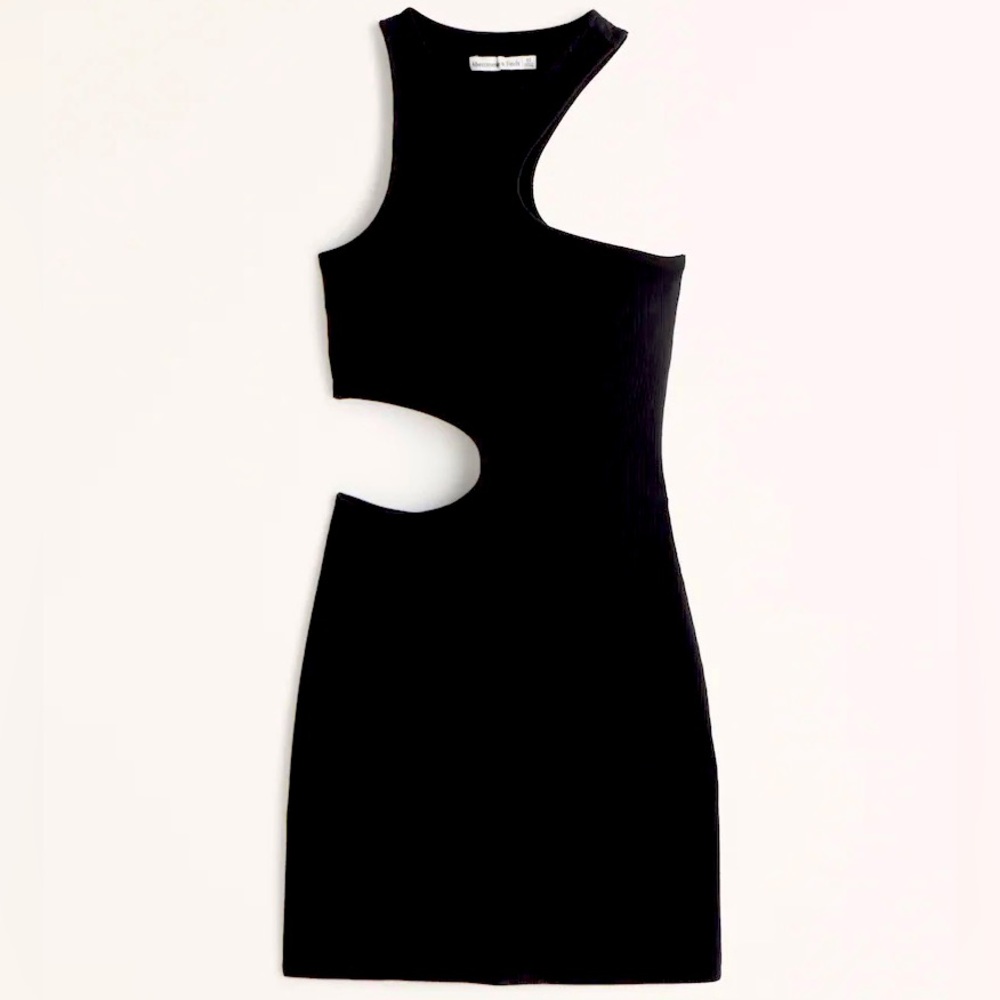 Abercrombie Asymmetrical Cutout Knit Mini Dress